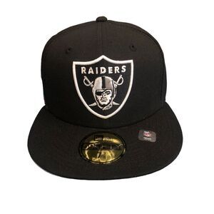 New Era NFL Las Vegas Raiders 59Fifty Fitted Hat Size 7 3/8
